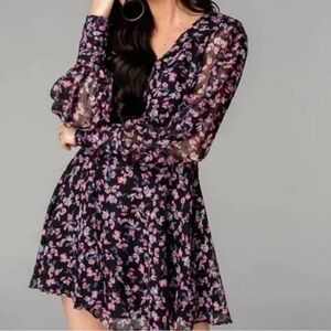 Buddy Love Black Floral Long Sleeve Dress